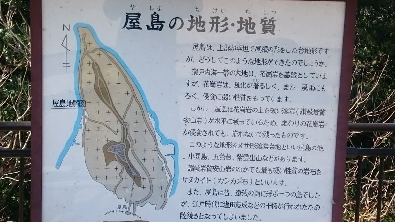 屋島の地形・地質説明文