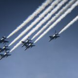 屋島山上から見たブルーインパルス