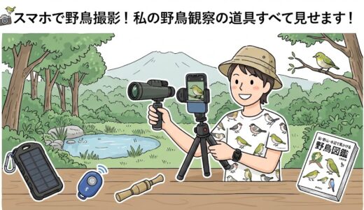 スマホで野鳥撮影！私の野鳥観察の道具すべて見せます！